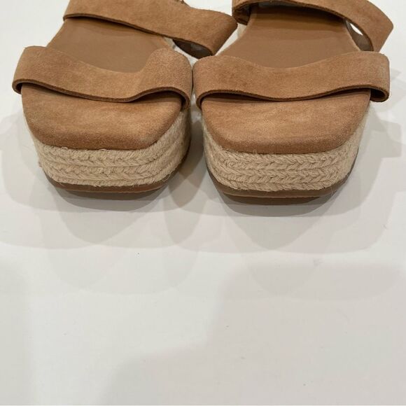 Suede Tan Brown Wedge Sandals, Treasure & Bond, Size 9 - Picture 2 of 9